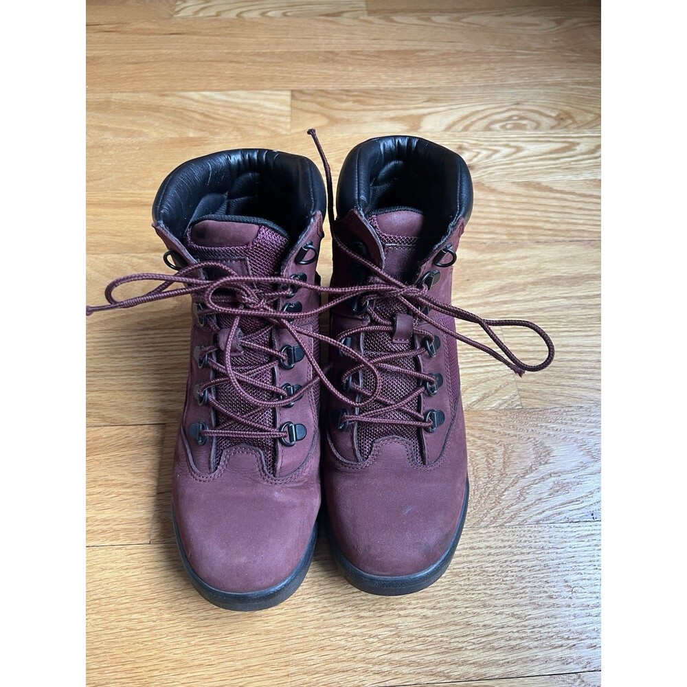 Timberland Waterproof Field Boot Burgundy Nubuck Men's Boots A1A2X